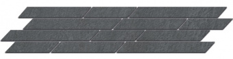 фото SG144/005 Гренель серый темный мозаичный 46,5*9,8 керамический бордюр КЕРАМА МАРАЦЦИ