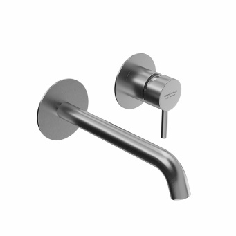 69628EXKM.50.050 Смеситель для раковины ETERNA однорычажный настенный, без донного клапана, нержавеющая сталь КЕРАМА МАРАЦЦИ фото 69628EXKM.50.050 Смеситель для раковины ETERNA однорычажный настенный, без донного клапана, нержавеющая сталь КЕРАМА МАРАЦЦИ