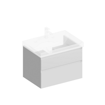 фото CUB.60.2/WHT.M Тумба CUBO подвесная с ящиками 60, белая матовая КЕРАМА МАРАЦЦИ
