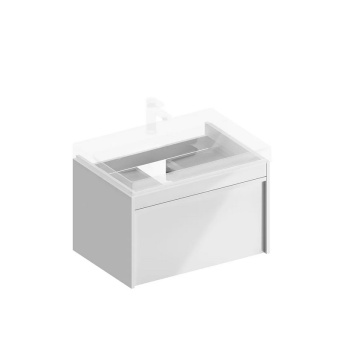 фото MOD.70.1+1/WHT Тумба MODULA подвесная 70 с ящиком 1+1, белая глянцевая КЕРАМА МАРАЦЦИ