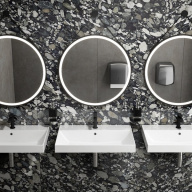 фото CO.mi.70/BLK Зеркало CONO круглое 70 черный матовый КЕРАМА МАРАЦЦИ