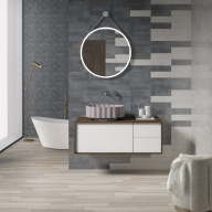 фото CO.mi.P.70/BLK Зеркало CONO круглое 70, черное матовое КЕРАМА МАРАЦЦИ