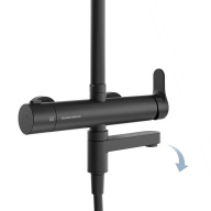 FO.202.KM.BLK.M Душевая колонна FONTE на 3 потока с пов.изливом и механическим смесителем, черный ма КЕРАМА МАРАЦЦИ фото FO.202.KM.BLK.M Душевая колонна FONTE на 3 потока с пов.изливом и механическим смесителем, черный ма КЕРАМА МАРАЦЦИ