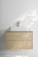 фото KMPMCb80MVc2 Тумба PLAZA Modern подвесная 80, push, 2 ящика, дуб виченца КЕРАМА МАРАЦЦИ