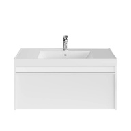 фото MOD.100.1+1/WHT Тумба MODULA подвесная 100 с ящиком 1+1, белая глянцевая КЕРАМА МАРАЦЦИ