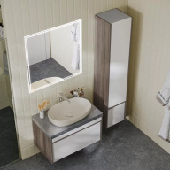 фото MOD.165/AR Пенал MODULA подвесной 165 с дверцей и ящиком, арабика КЕРАМА МАРАЦЦИ