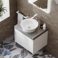 фото MOD.60.1+1/WHT Тумба MODULA подвесная 60 с ящиком 1+1, белая глянцевая КЕРАМА МАРАЦЦИ
