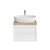 фото MOD.60.1+1/WHT Тумба MODULA подвесная 60 с ящиком 1+1, белая глянцевая КЕРАМА МАРАЦЦИ