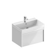 фото MOD.70.1+1/WHT Тумба MODULA подвесная 70 с ящиком 1+1, белая глянцевая КЕРАМА МАРАЦЦИ