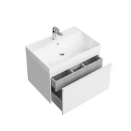 фото MOD.70.1+1/WHT Тумба MODULA подвесная 70 с ящиком 1+1, белая глянцевая КЕРАМА МАРАЦЦИ