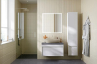 фото MOD.80.1+1/WHT Тумба MODULA подвесная 80 с ящиком 1+1, белая глянцевая КЕРАМА МАРАЦЦИ