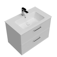 фото PIA.CL.75/WHT.M Тумба PIANO Classic подвесная 75 см, 2 ящика, ясень белый матовый КЕРАМА МАРАЦЦИ
