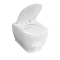 фото PLMR.seat.02/WHT Сиденье PLAZA Modern/BG Rimless Slim soft close+clip up, белый КЕРАМА МАРАЦЦИ