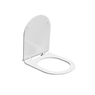 фото PLMR.seat.02/WHT Сиденье PLAZA Modern/BG Rimless Slim soft close+clip up, белый КЕРАМА МАРАЦЦИ