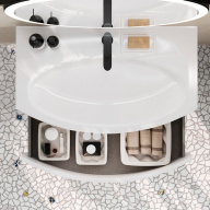 фото RV.wb.80 Раковина RIVA мебельная с крепежом 80, белая глянцевая КЕРАМА МАРАЦЦИ