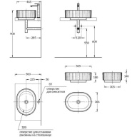 фото VE.NN.wb.50/BLK.M Раковина ARTBASIN Vento 50 см, цв черный матовый КЕРАМА МАРАЦЦИ