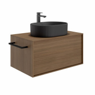 фото VE.NN.wb.50/BLK.M Раковина ARTBASIN Vento 50 см, цв черный матовый КЕРАМА МАРАЦЦИ