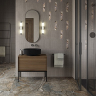 фото VE.NN.wb.50/BLK.M Раковина ARTBASIN Vento 50 см, цв черный матовый КЕРАМА МАРАЦЦИ