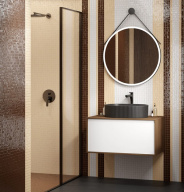 фото VE.NN.wb.50/BLK.M Раковина ARTBASIN Vento 50 см, цв черный матовый КЕРАМА МАРАЦЦИ