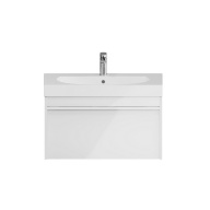 фото MO.80.1+1/WHT Тумба MODULA подвесная 80 с ящиком 1+1, белая глянцевая КЕРАМА МАРАЦЦИ